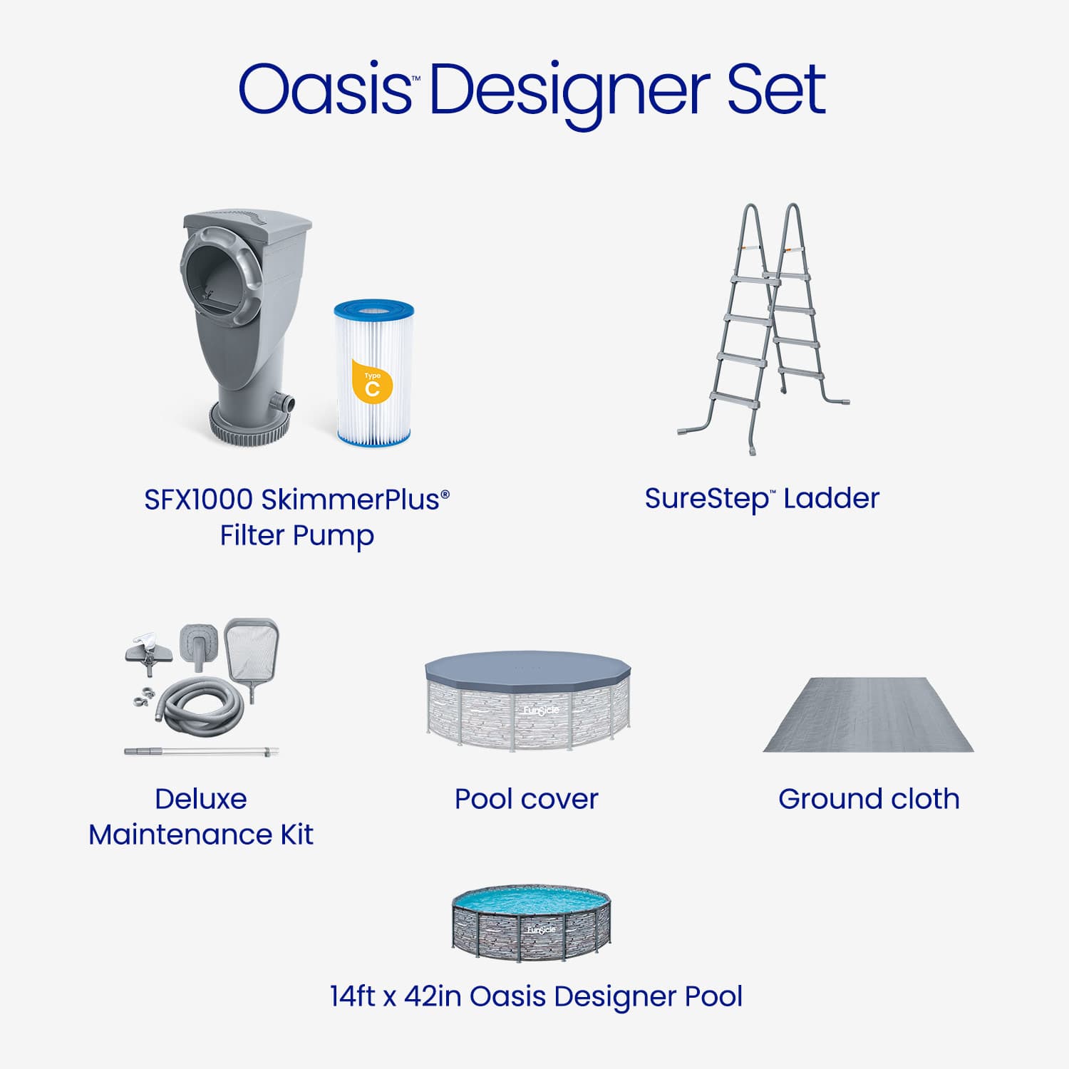 Oasis Designer pool set