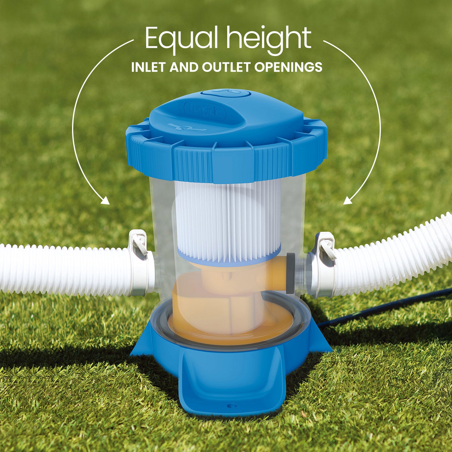equal height inlet and outlet of a pool pump