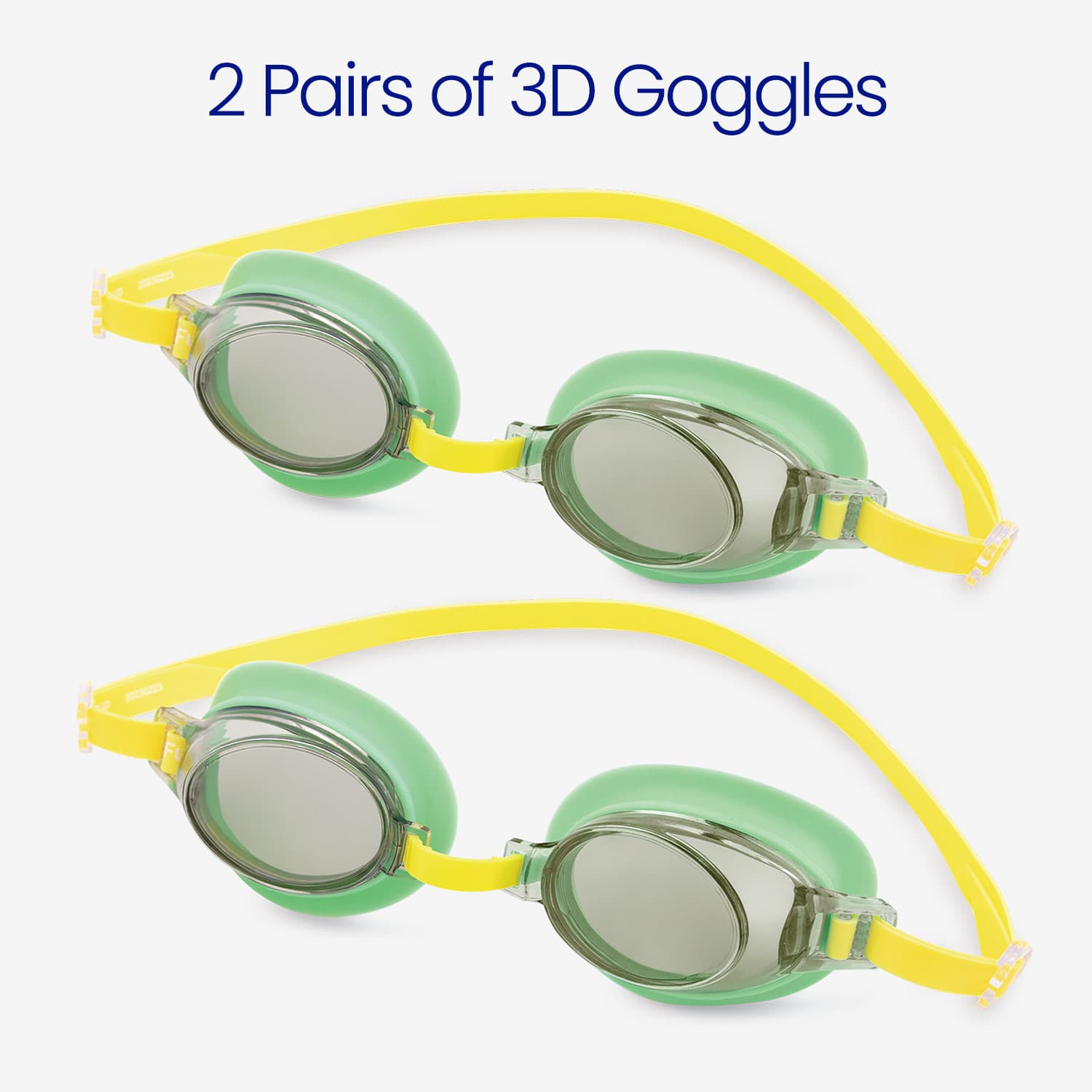 2 pairs of 3D goggles on white background