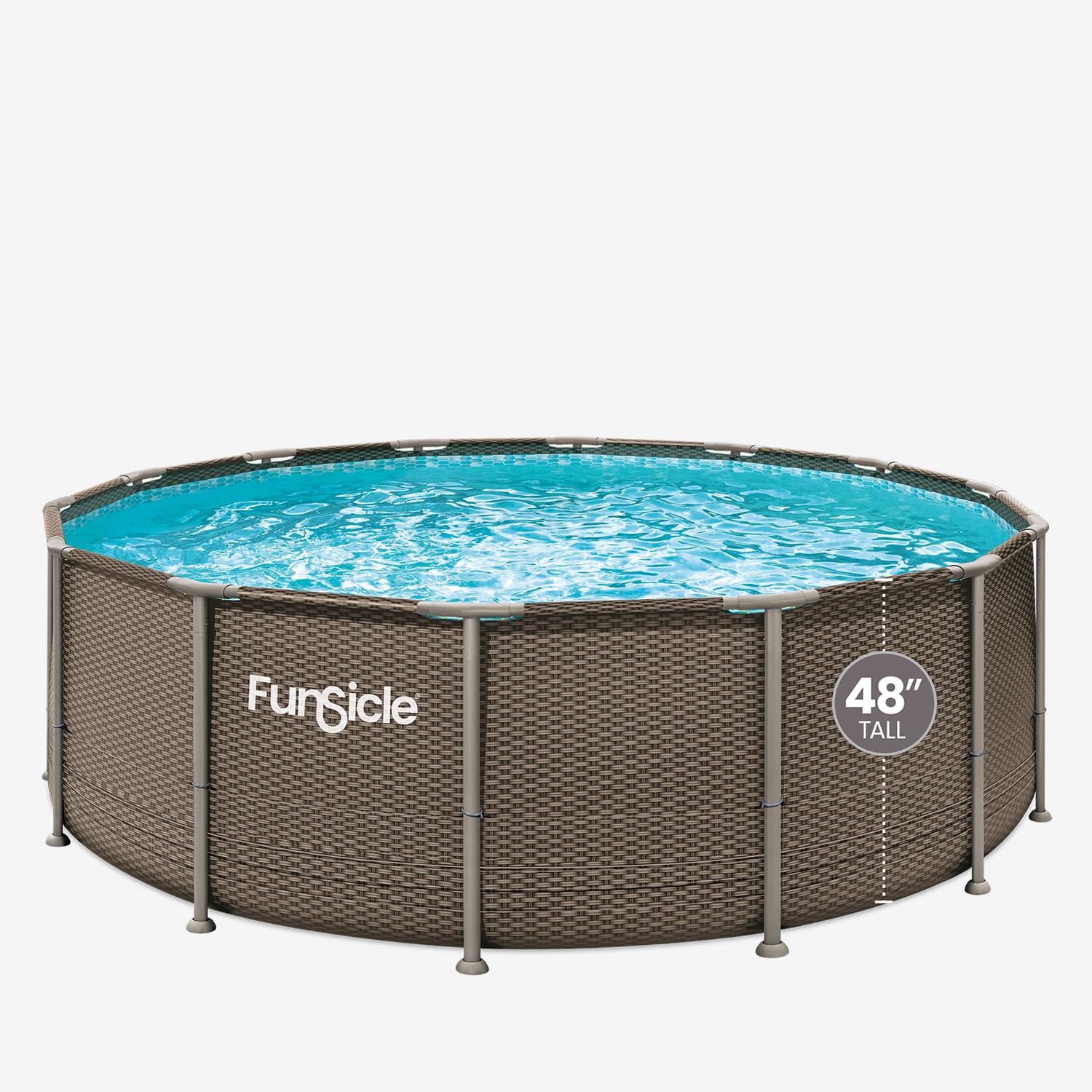 Funsicle pool with wicker-like design on a white background