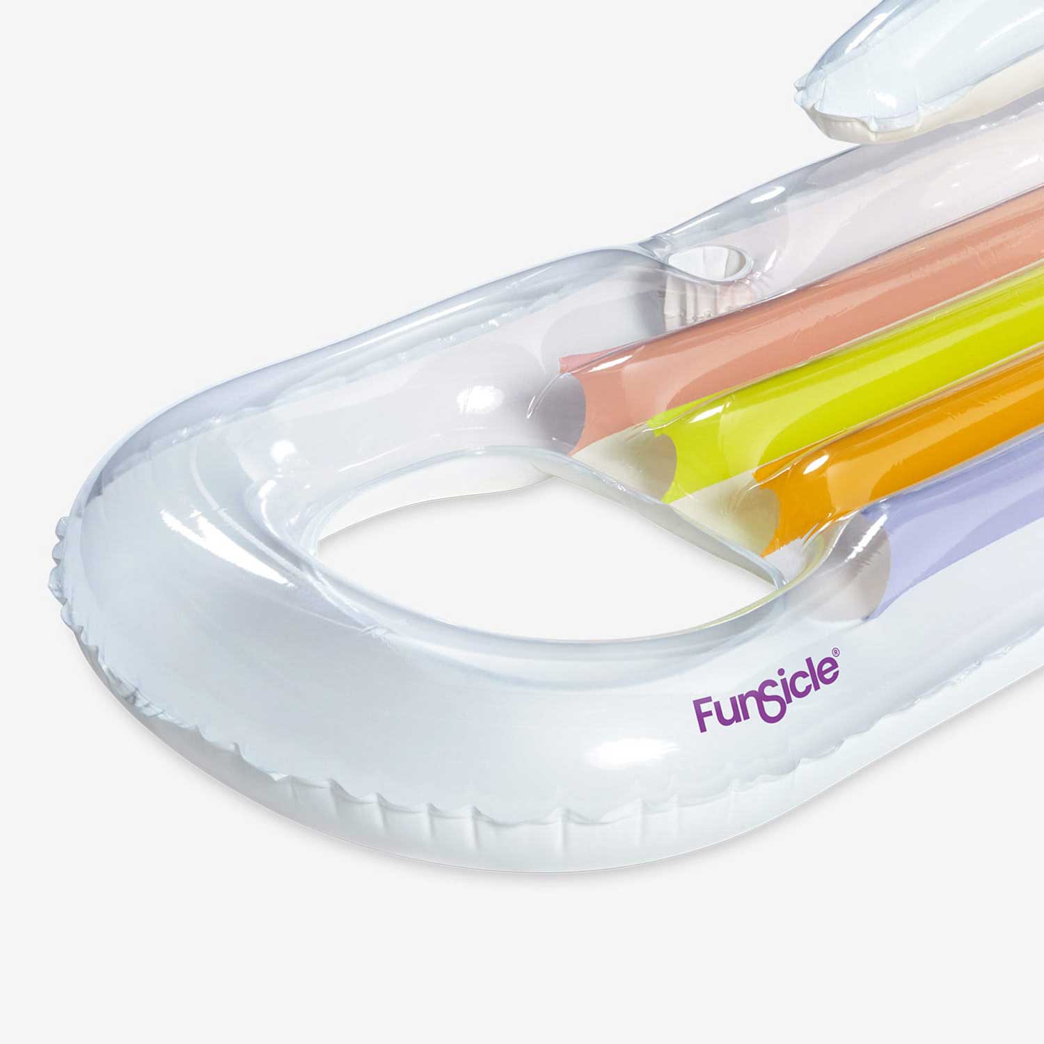 Funsicle Relaxing Lounge multi-pack inflatable pool float with vibrant colors and ergonomic design.