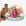 Father beside a kid underneath Funsicle Rainbow Magic Shaded Pool